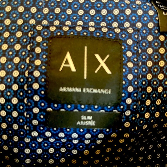 Armani Exchange Blue Casual Shirt - Picture 1 of 8
